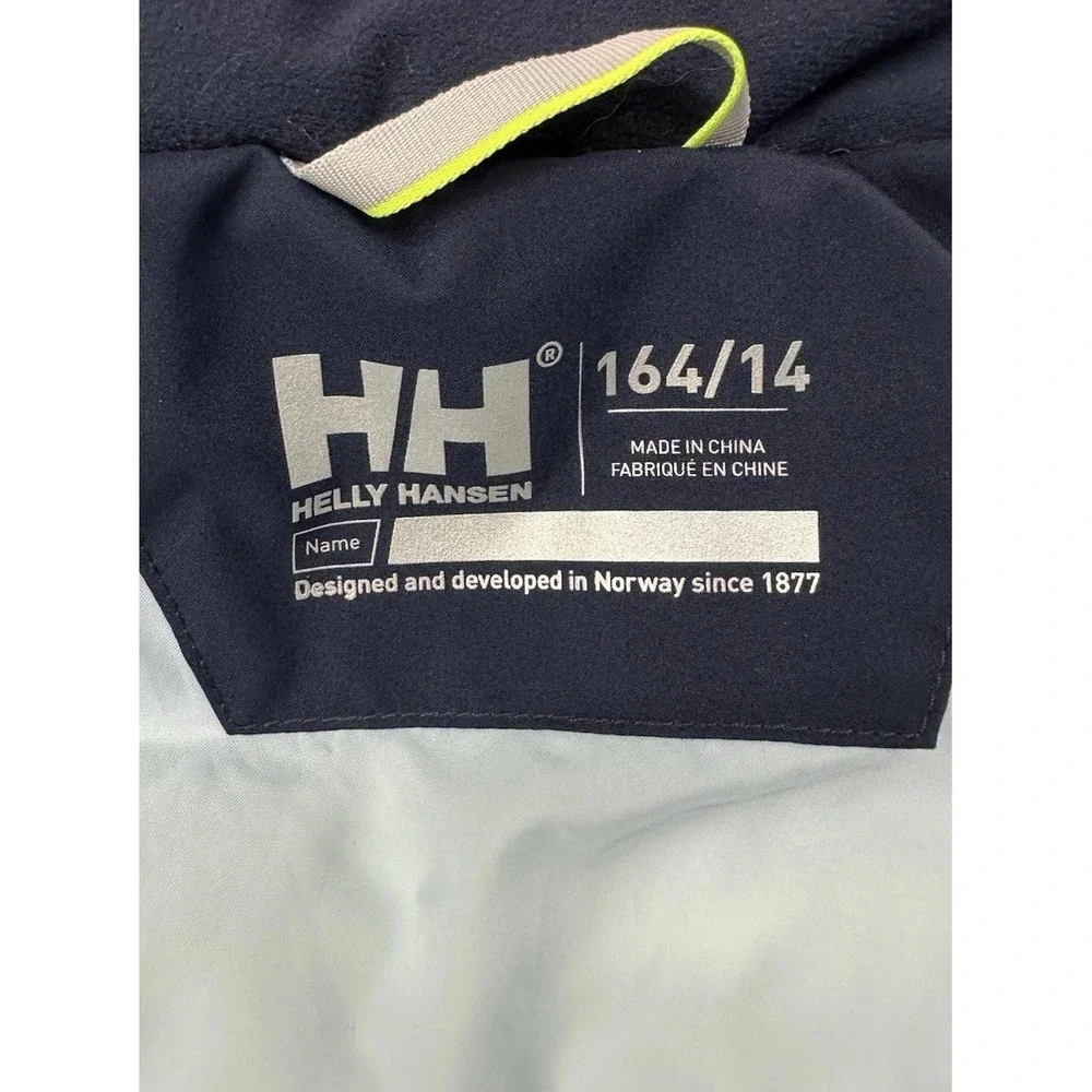 Helly Hansen Jr Diamond Puffer Hooded Ski Coat /‎ Blue White / Size 14 (164)